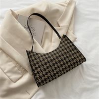 Bag Women's New Fashion Single-shoulder Handbag Personality Casual Simple Plaid Small Square Bag sku image 4