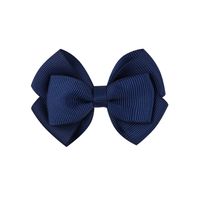 Simple Threaded Ribbon Candy Color Double-layer Children's Bow Hairpin sku image 2