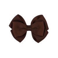 Simple Threaded Ribbon Candy Color Double-layer Children's Bow Hairpin sku image 3