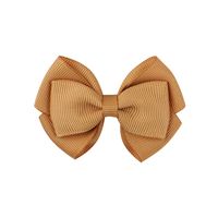 Simple Threaded Ribbon Candy Color Double-layer Children's Bow Hairpin sku image 4