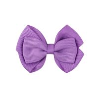 Simple Threaded Ribbon Candy Color Double-layer Children's Bow Hairpin sku image 6