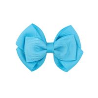 Simple Threaded Ribbon Candy Color Double-layer Children's Bow Hairpin sku image 8
