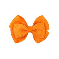 Simple Threaded Ribbon Candy Color Double-layer Children's Bow Hairpin sku image 10