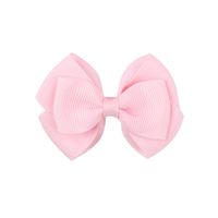 Simple Threaded Ribbon Candy Color Double-layer Children's Bow Hairpin sku image 12