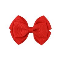 Simple Threaded Ribbon Candy Color Double-layer Children's Bow Hairpin sku image 13