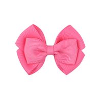 Simple Threaded Ribbon Candy Color Double-layer Children's Bow Hairpin sku image 14