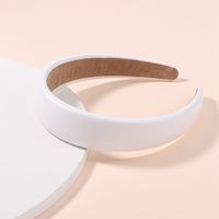 Fashion Solid Color Headband Simple Fashion Children's Wide-brimmed Pu Headband sku image 3