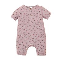 Baby Romper Summer Short-sleeved Printed Round Neck Jumpsuit sku image 4