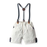 Summer Baby Plaid Jumpsuit Short-sleeved Romper Suspender Shorts Two-piece Set main image 6