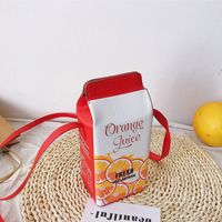 Cute Small Bag New Fashion Trend Korean Style Funny Milk Box Bag Shoulder Messenger Bag main image 2