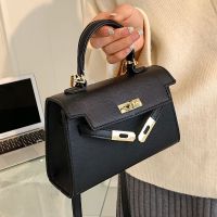 New All-match Color Contrast Messenger Bag Texture Retro Trendy Handbag Small Square Bag main image 5