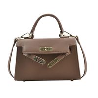 New All-match Color Contrast Messenger Bag Texture Retro Trendy Handbag Small Square Bag main image 6