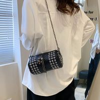 Fashion Bags Korean Style Fashion Rivets Personality Chain One Shoulder Messenger Cylinder Bag main image 3