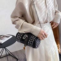 Fashion Bags Korean Style Fashion Rivets Personality Chain One Shoulder Messenger Cylinder Bag main image 4