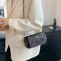 Fashion Bags Korean Style Fashion Rivets Personality Chain One Shoulder Messenger Cylinder Bag main image 5