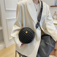 New Small Round Bag Rhombus Bag Chain Bag Embroidery Thread Women's Mobile Phone Bag main image 4