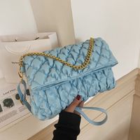 Neue Rautenmuster Kette Kleine Quadratische Tasche Mode Umhängetasche Einfache Kurier Frauen Tasche main image 1
