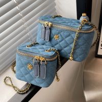 Texture Women's Bag New Fashion Denim Rhombus Chain Bag Niche Shoulder Messenger Bag main image 1
