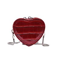 Textured Heart Shape Small Bag Autumn And Winter New Fashion Chain Messenger Bag Mini Niche Lipstick Bag main image 6