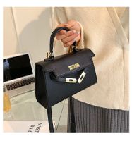 New All-match Color Contrast Messenger Bag Texture Retro Trendy Handbag Small Square Bag sku image 2