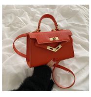 New All-match Color Contrast Messenger Bag Texture Retro Trendy Handbag Small Square Bag sku image 3