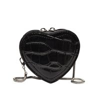 Textured Heart Shape Small Bag Autumn And Winter New Fashion Chain Messenger Bag Mini Niche Lipstick Bag sku image 5