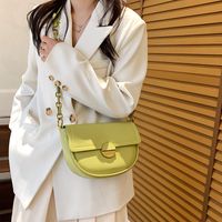 Textured Small Bag Autumn And Winter New Fashion Niche Chain Shoulder Messenger Bag Saddle Bag sku image 2