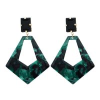 Korean Version Of Fashion Retro Green Acrylic Geometric Earrings main image 3