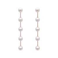 Korean Long Pearl Chain Earrings Tassel Pearl Fashion Earrings main image 6