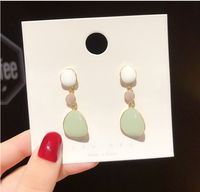 Fashion Simple Contrast Color Green Geometric Earrings main image 3