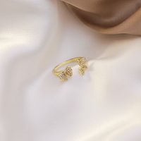 Fashion Butterfly Open Index Finger Copper Ring main image 5
