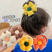 Cute Hair Ring Autumn And Winter Flower Headdress Hair Rope Leather Head Rope Headdress Hair Accessories main image 1