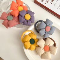 Cute Hair Ring Autumn And Winter Flower Headdress Hair Rope Leather Head Rope Headdress Hair Accessories main image 6