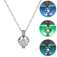 Personality Hollow Round Luminous Diy Pendant Luminous Necklace Wholesale main image 1
