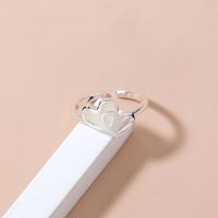 Simple Fashion Heart Shaped Hollow Opening Ring main image 5