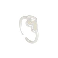 Simple Fashion Heart Shaped Hollow Opening Ring main image 6