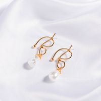 European And American Fashion Special-shaped Hand-wound Baroque Pearl Earrings main image 1