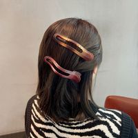 New Korean Temperament Ink Leopard Print Resin Hairpin Large Plate Hair Gripping Clip main image 3