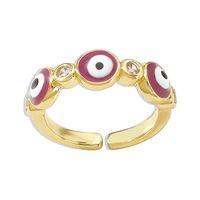 Fashion Color Oil Dripping Zircon Simple Fashion Eye Opening Ring main image 6