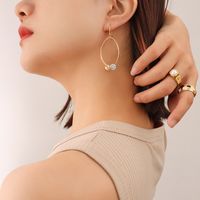 New Zircon Geometric Earrings Fashion Circle Earrings main image 5