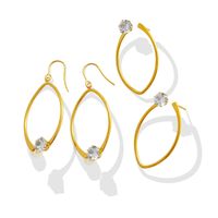 New Zircon Geometric Earrings Fashion Circle Earrings main image 6