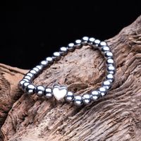 New Natural Hematite Round Bead Magnetic Magnet Bracelet Magnet Bracelet Jewelry main image 3