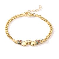 Fashion Copper Plated Heart Funny Smiley Face Charm Bracelet sku image 3