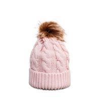 Autumn And Winter New Twist Knit Hat Wool Ball Fashion Trend Warmth Pure Color Woolen Hat sku image 2