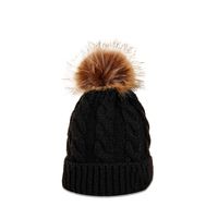 Autumn And Winter New Twist Knit Hat Wool Ball Fashion Trend Warmth Pure Color Woolen Hat sku image 3