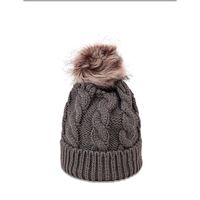 Autumn And Winter New Twist Knit Hat Wool Ball Fashion Trend Warmth Pure Color Woolen Hat sku image 5