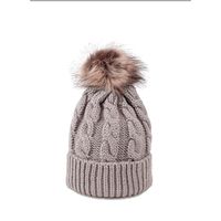 Autumn And Winter New Twist Knit Hat Wool Ball Fashion Trend Warmth Pure Color Woolen Hat sku image 11