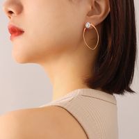 New Zircon Geometric Earrings Fashion Circle Earrings sku image 4