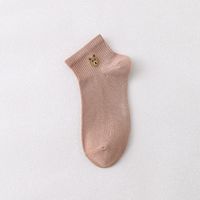 Fashion Thin Socks Bear Embroidery Cute Cartoon Breathable Short Tube Socks sku image 3