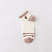 Fashion Thin Socks Bear Embroidery Cute Cartoon Breathable Short Tube Socks sku image 5